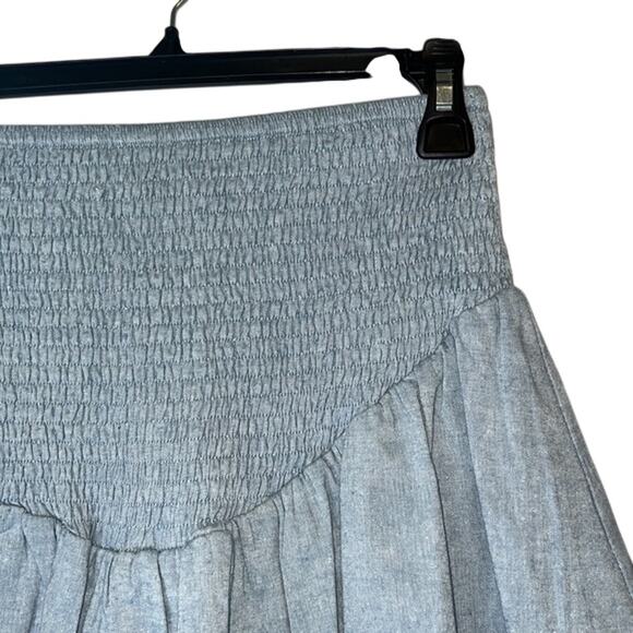Lost + Wander Ladies Blue Lagoon Smocked Waist Mini Skirt, NWT! - Picture 3 of 4